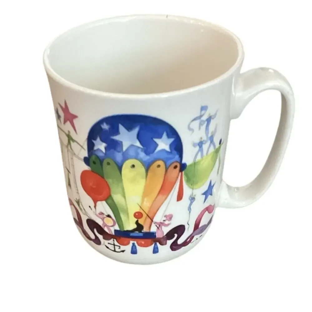 Vtg Villeroy and Boch Le Ballon Jean Mercier Vitro Porcelain 8 Oz Coffee Mug Cup
